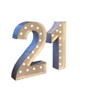 Ensemble de lettres et de chiffres lumineux géants en métal LED de 4 pieds pour mariage et voiture, 4 pieds, lieux d'application - Product Image 2