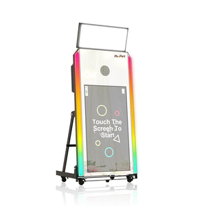 2024 Beauty Wood Vintage Selfie Magic Mirror Photo Booth Machine con impresora y cámara - Product Image 1