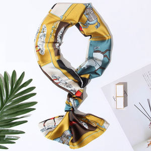 2023ホットセールレディースサテンシルクスカーフファッションイミテーションシルクネックスカーフ - Product Image 6