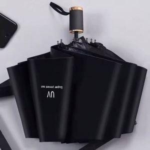 Parapluie pliant automatique personnalisé à trois sections, léger, avec logo - Product Image 3