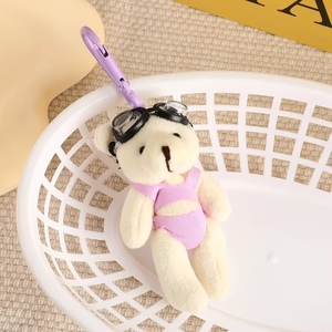 Llaveros de peluche personalizados al por mayor: Osos de peluche con trajes de baño y <span class=keywords><strong>gafas</strong></span> de <span class=keywords><strong>buceo</strong></span>, mini dijes adorables - Product Image 2