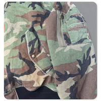 Chaqueta Bomber Corta de Camuflaje MANNA, Personalizada de Fábrica, de Algodón Sarga Desgastado con Efecto Sol, Acolchada y con Lavado Vintage