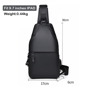 <span class=keywords><strong>Sac</strong></span> <span class=keywords><strong>Banane</strong></span> de Poitrine en Bandoulière pour Hommes, en Cuir PU, avec Logo Personnalisé, Intelligent et Décontracté, Idéal pour les Voyages - Product Image 5