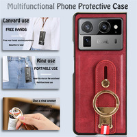 Pour Tecno Phantom V pli 2 anneau étui de téléphone portable dragonne coque lanière Anti-chute peau housse de protection téléphone en gros
