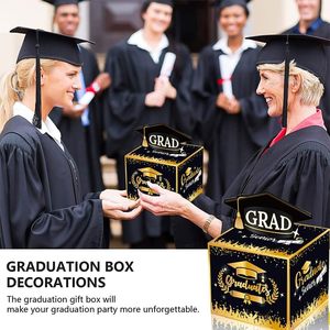 Boîte en carton DAMAI sur le thème noir et or pour la saison des diplômes, fournitures de décoration pour fête de remise de diplôme, décoration de fête de remise de diplôme - Product Image 4