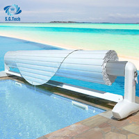 Couverture de piscine automatique Water Crown PC, accessoires de sécurité durables pour piscine intérieure et extérieure