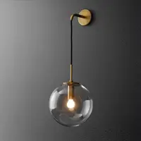Kostenloser Versand Luxus Led Decke hängen modernes Design Indoor Kronleuchter Nordic Glass Ball Gold Pendel leuchte