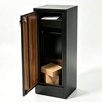 Boîte de livraison de colis extérieure autoportante en métal, antivol, imperméable, avec revêtement en poudre, grande capacité, pour courrier et colis