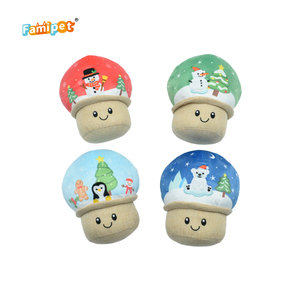 Famipet Manufacturer Wholesale New Christmas <b>Crystal</b> <b>Ball</b> Design Soft Stuffed Crinkle Pet Plush Toy Squeaky Dog Toy - Product Image 1