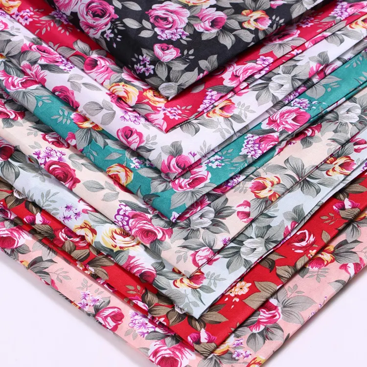 Wholesale Fashion 100% Polyester Chiffon Digital Printing Fabric Floral Printing Fabric For Dresses