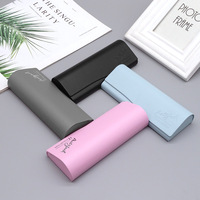 Étui à lunettes de myopie rectangulaire haut de gamme en gros, portable, anti-pression, couleur unie, fait main, petit format, rigide, pour femme