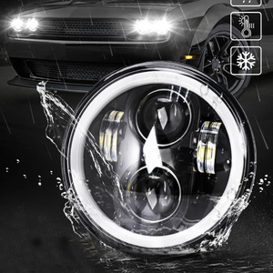 <b>LED</b> <b>Headlights</b> 5.75 Inch Round 4 Bulb Angel Eyes For Polaris Utility Vehicle 12V 3000K Universal Fit Retrofit Upgrade - Product Image 3