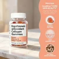 Complément alimentaire en bonbons gélifiés à l'ergothionéine, antioxydant, collagène, sans sucre, en bouteille, réduit la peau sèche, anti-glycation