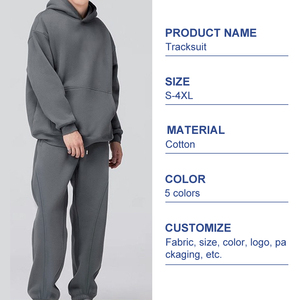 Felpa da uomo sportiva da palestra Unisex di alta qualità con felpe ricamate e felpa con cappuccio con stampa personalizzata abbigliamento <span class=keywords><strong>per</strong></span> Jogger tuta - Product Image 3