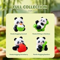 Figurine de panda en PVC, accessoire décoratif, petite, avec pousses de bambou, ornement de bureau MYD2026110, à partir de 7 ans, emballage d'origine