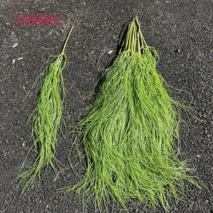 DC260 Vente en gros de longues tiges de gazon vert suspendues de 110 cm, verdure artificielle pour arrière-plan, chemin de table et arrangements - Product Image 3