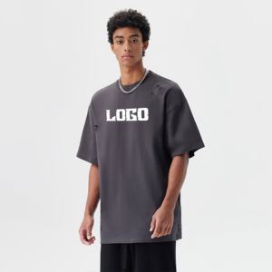 เสื้อยืดผ้าฝ้ายพิมพ์ลายสำหรับผู้ชายผ้าฝ้าย100% ปักลายสไตล์วินเทจโอเวอร์ไซส์ - Product Image 2