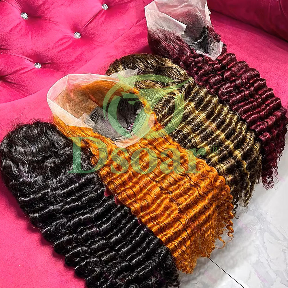 perruque naturelle à vagues profondes