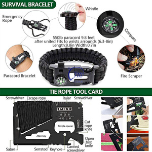 Vente en gros d'équipements tactiques de camping en plein air pour voitures, trousse de premiers soins de 72 heures, kit de survie d'urgence - Product Image 5