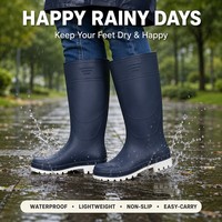 Bottes de pluie pour adultes en PVC, résistantes à l'huile, aux acides et aux alcalis, antidérapantes, avec embout renforcé, bottes de travail industrielles pour la ferme, avec certificat CE