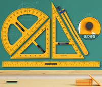 Outil de géométrie 5 jeux d'outils de dessin clairs Rapporteur de mathématiques Échelle triangulaire Règle Math Classe Enseignement Ensemble de mesure