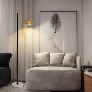 Décoration En Métal moderne Contemporain Or <span class=keywords><strong>LED</strong></span> Lampadaire Design Réglable pour <span class=keywords><strong>Salon</strong></span> - Product Image 4