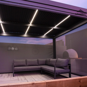 <span class=keywords><strong>Mini</strong></span> <span class=keywords><strong>pergola</strong></span> personnalisable avec toit à persiennes Cadre en alliage d'aluminium Kits de <span class=keywords><strong>pergola</strong></span> Fonction pare-soleil - Product Image 3
