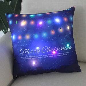 Hot Sale Soft LED Christmas Cartoon <b>Cushion</b> <b>Cover</b> Santa Claus Elk Pillowcase for Home Hotel Hospital Use <b>With</b> Patchwork Technics - Product Image 5
