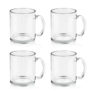 11oz Sublimation coating items glass beer mug and heat press printing glass mug