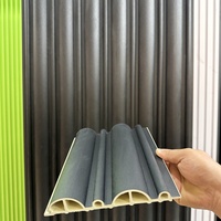 Panneau mural en composite bois-plastique (WPC) à rainures, revêtement mural intérieur, cloison en lattes WPC, panneaux en PVC, mur intérieur, persiennes WPC