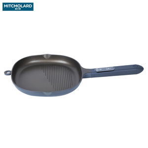 OEM ODM LCD Display with <b>Timer</b> 2026 Trending Grill Pan Custom Logo Ribbed Steak Cooking Pan for Household <b>Kitchen</b> Cookware - Product Image 1