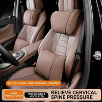 Coussin de soutien cervical universel en suède pour voiture, chaud pour l'automne et l'hiver, rembourré en coton doux, accessoire de siège auto