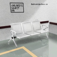 Banc d'attente médical 3 places en aluminium pour hôpital, école, centre commercial, clinique, aéroport