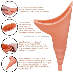Dispositivo urinario portátil de silicona suave para acampar para mujer, urinario de pie para orinar, urinario para mujer, dispositivo urinario femenino - Product Image 6