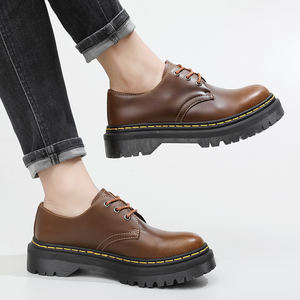 Low Cut Small Leather <strong>Shoes</strong> for Men Women Genuine Leather Crazy Horse Brown Plus Size Casual Fashion Trend Breathable - Product Image 6