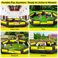 Structure gonflable Octogonale de jeu Gaga Ball avec murs souples et sécurisés pour enfants, idéale pour jardin, école, camp, fête, location, utilisation intérieure et extérieure