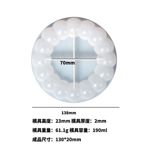 แม่พิมพ์ซิลิโคนสำหรับทำจานรองแก้วแบบฟองสบู่ 3 มิติ แบบกลม สำหรับงานเรซิ่น UV งานศิลปะ แม่พิมพ์สำหรับทำจานรองแก้ว บรรจุในถุง OPP อุปกรณ์ทำขนม - Product Image 5