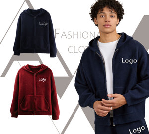 Maglione Casual da <span class=keywords><strong>Donna</strong></span> Venduto Direttamente dalla Fabbrica, <span class=keywords><strong>Cardigan</strong></span> Unisex con Cappuccio, Tinta Unita, Lavorato a Maglia con <span class=keywords><strong>Zip</strong></span> e Maniche Lunghe - Product Image 1