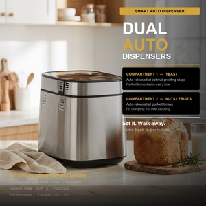 HONEYICE <span class=keywords><strong>Machine</strong></span> <span class=keywords><strong>à</strong></span> <span class=keywords><strong>pain</strong></span> électrique universelle 100-240V <span class=keywords><strong>à</strong></span> adaptation automatique, compacte, moteur DC 700W, capacité 2,5 LB, précision française, <span class=keywords><strong>pour</strong></span> la maison - Product Image 4