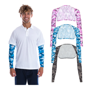 حماية من أشعة الشمس UPF 50 + 42 للنساء طباعة مخصصة كامو تبريد خارجي للكتف فوق البنفسجية - Product Image 1