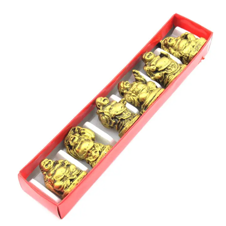 1Inch Maat 300Set/Carton Verschillende Kleur Lucky Chinese Zes Mini Hars Boeddhabeeld