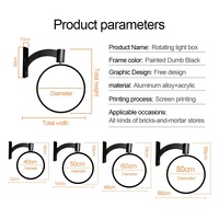 Boîte à lumière LED personnalisable pour intérieur et extérieur avec logo Panneau publicitaire direct d'usine avec cadre en aluminium Boîte à lumière rotative rotative