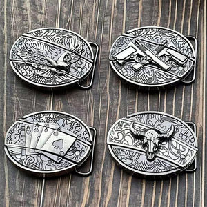 工厂批发定制锌合金防护牛仔皮带扣带隐藏式刀具 - Product Image 2