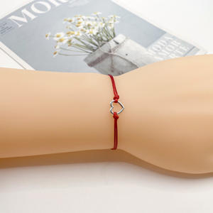 LC202503326 all'ingrosso Lucky macramè corda intrecciata <span class=keywords><strong>cuore</strong></span> intrecciata per bracciale alla moda alla moda in acciaio inox regalo - Product Image 4