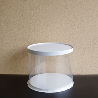 Petite boîte ronde transparente pour gâteaux de 4, 5 ou 6 pouces Kis Kerek Tortadoboz