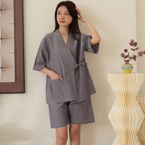 100% Cotton Customized Homewear Sleepwear <b>Cardigan</b> Kimono Yukata Cotton Bathrobe Nightwear - Product Image 3