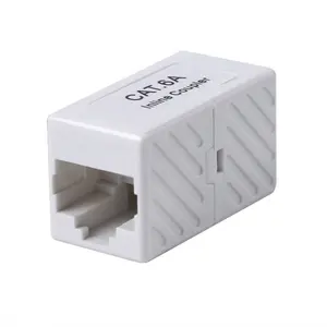 أنثى إلى أنثى RJ45 8P8C كيستون جاك CAT6A UTP مضمنة مقرنة