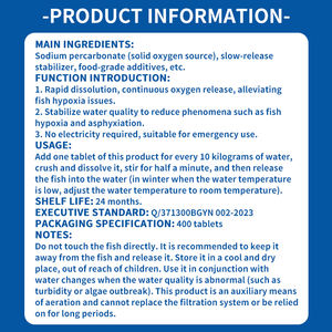 Comprimidos Oxigenantes para Aquicultura: Suplemento para Níveis Estáveis de Oxigênio em Ração para Camarão e Peixe – Aditivos para Aquicultura - Product Image 6