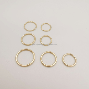 Joyería de <span class=keywords><strong>Piercing</strong></span> de Buena Calidad, Oro Amarillo Real de 14k AU585, Anillos de <span class=keywords><strong>Nariz</strong></span> en Forma de Aro, <span class=keywords><strong>Precio</strong></span> Bajo al por Mayor - Product Image 3