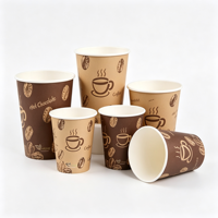 Gobelet en carton simple paroi à surface lisse, promotionnel, pour usage quotidien dans les supérettes et les chaînes de restauration rapide